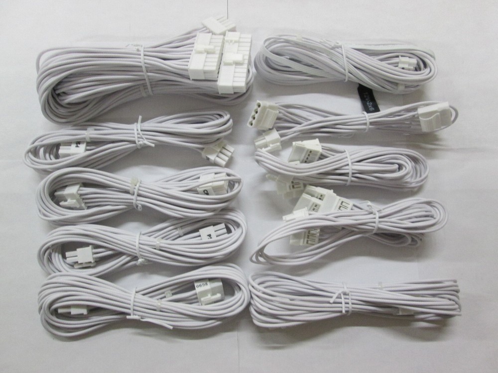 Seasonic Modular Power Cable White Complete Set #2 NEW!