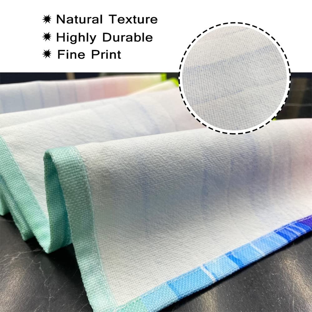 HOSNYE Table Runner Brown Leopard Pattern,Cotton Linen Table Runner Decoratio...