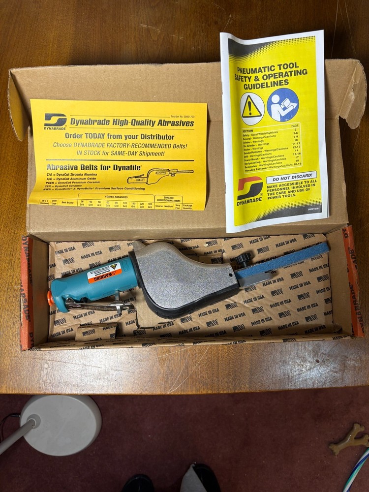 dynafile pneumatic belt sander