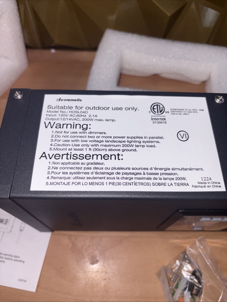 Dewenwils 200W Low Voltage Landscape Transformer with Photocell Sensor