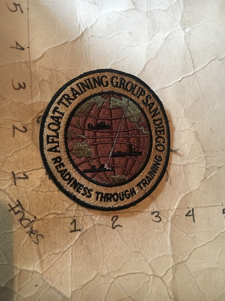US Navy Afloat Training Group San Diego subdued patch 10/5/25