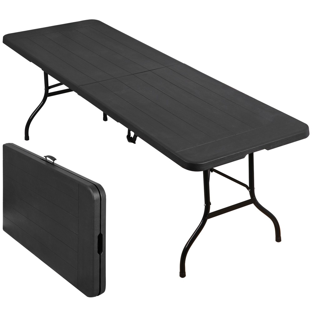 6ft Portable Folding Table Easy Setup Foldable Table for Patio Camping Garage