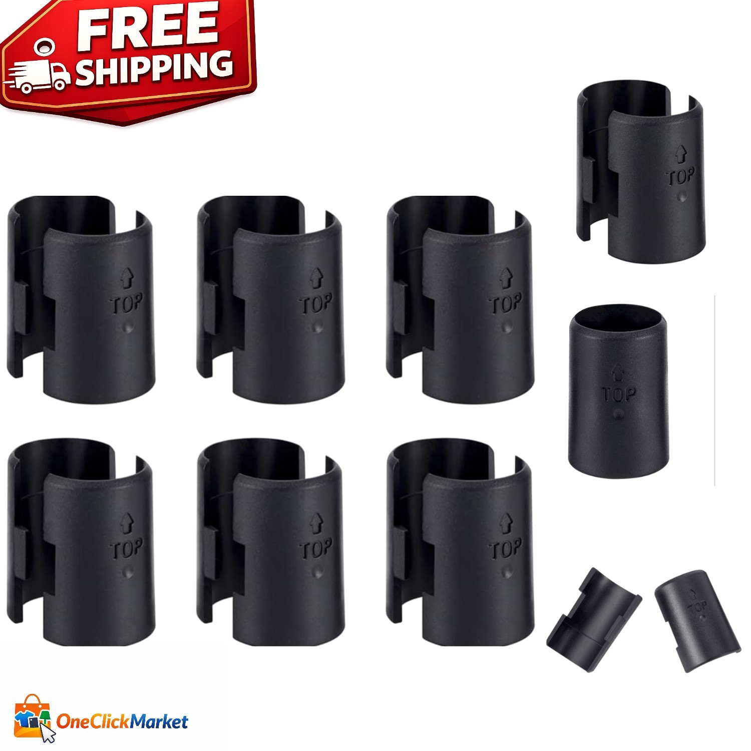 Wire Shelf Clips 12 Pack - Reliable ABS Clips for Perfectly Stabilized Shelves