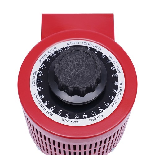 AC 0-130V 2000VA Variac Transformer Regulator Variable Red Voltage Metered 20Amp