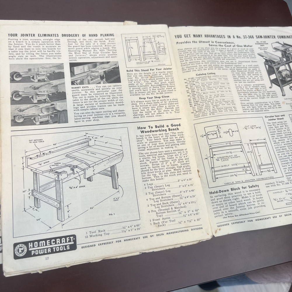 Homecraft Power Tools Catalog Without Cover