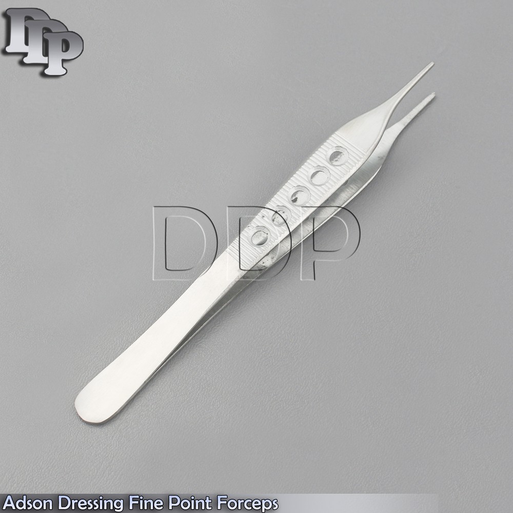 3 PCS ADSON DRESSING FINE POINT PLASTIC SURGERY FORCEPS W/ FENESTRATED HANDLE