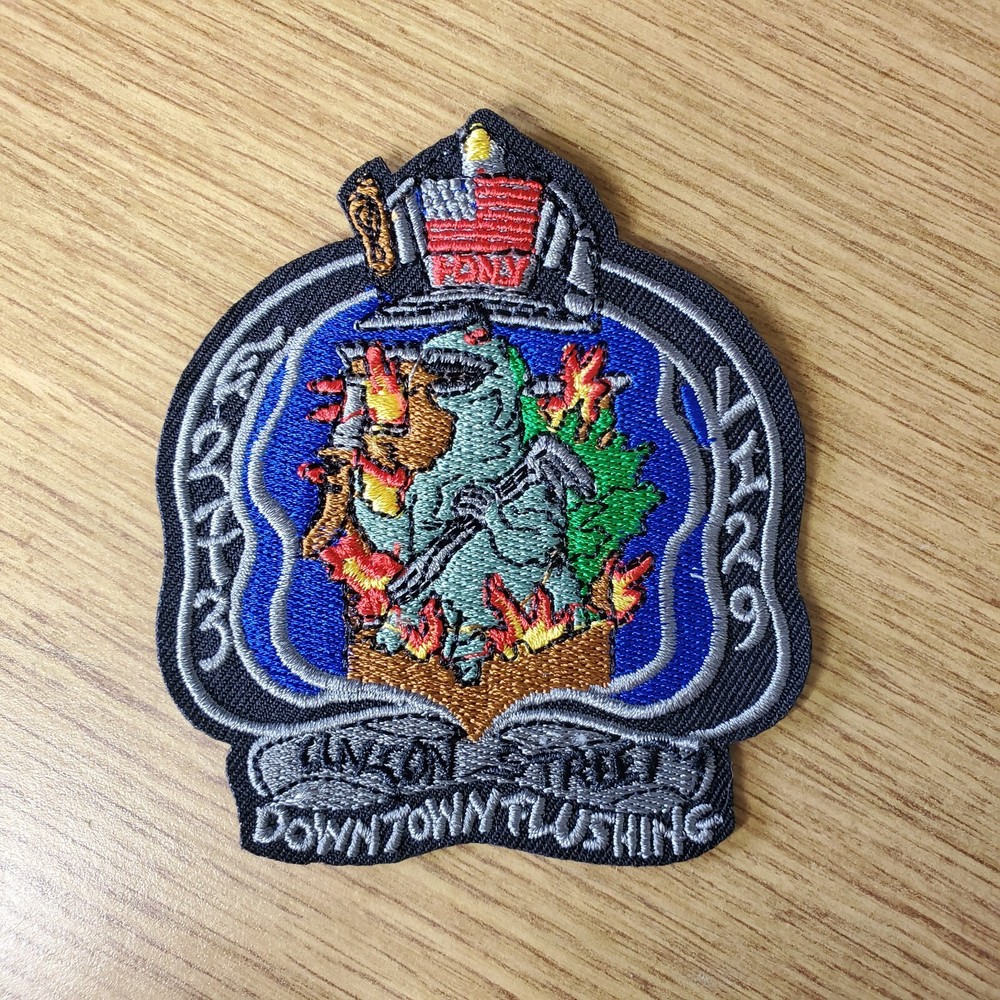 Godzilla fire fighting Patch 3 1/2 inches tall