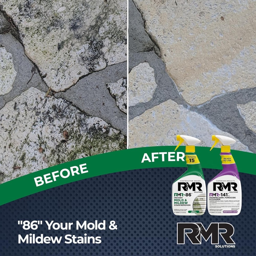 RMR Brands DIY Mold & Stain Remover Bundle, Complete Mold Killer & Mildew Pre...