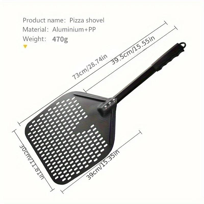 Perforated Aluminum Pizza Peel 30x36cm–rectangular Professional Paddle