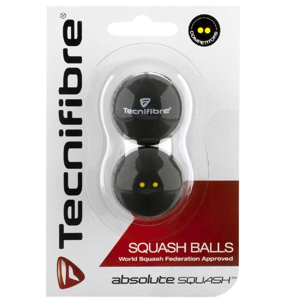Double Yellow Dot Squash Balls - 4 Pack