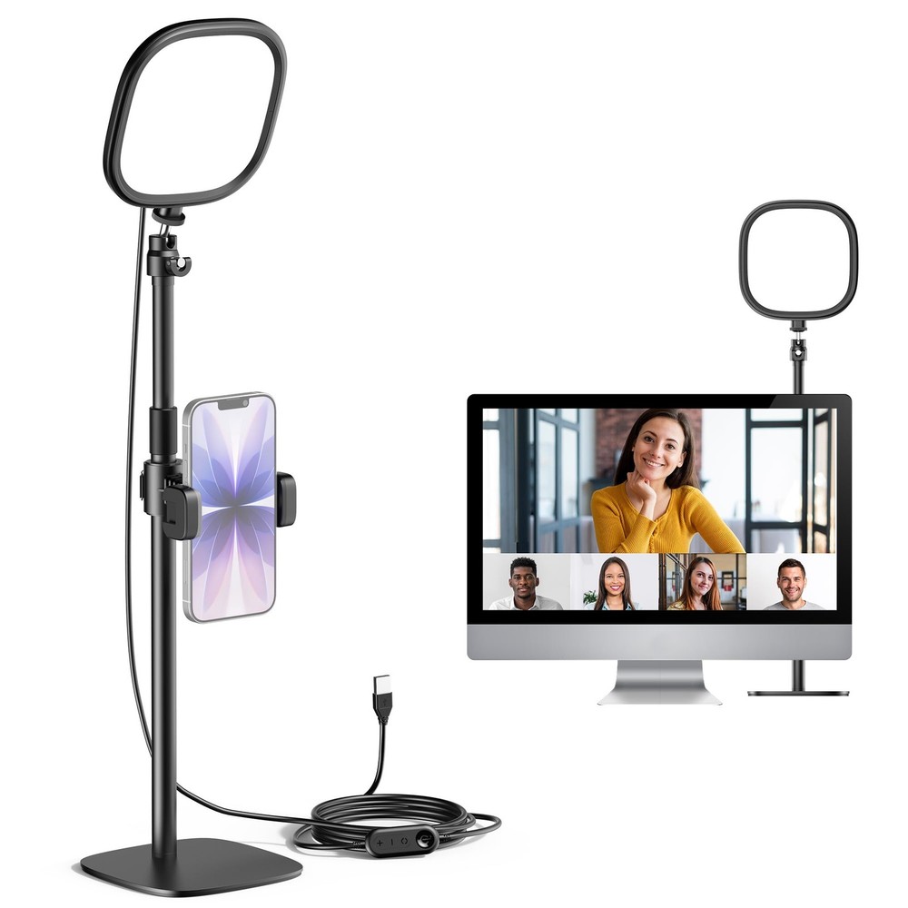 Zoom Lighting for Computer, 50 Light Modes Video Conference Lighting with Hol...