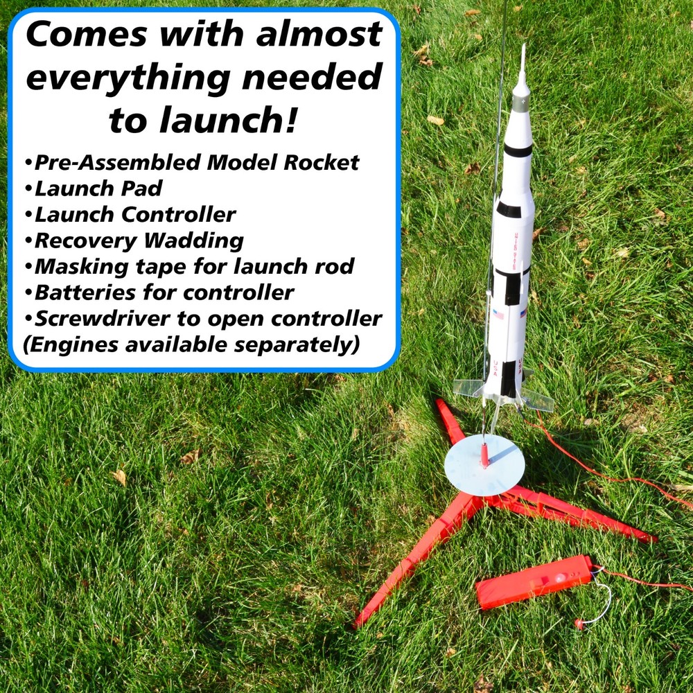 Estes Saturn V Model Rocket Starter Set - Includes Rocket, Launch Pad+Controller