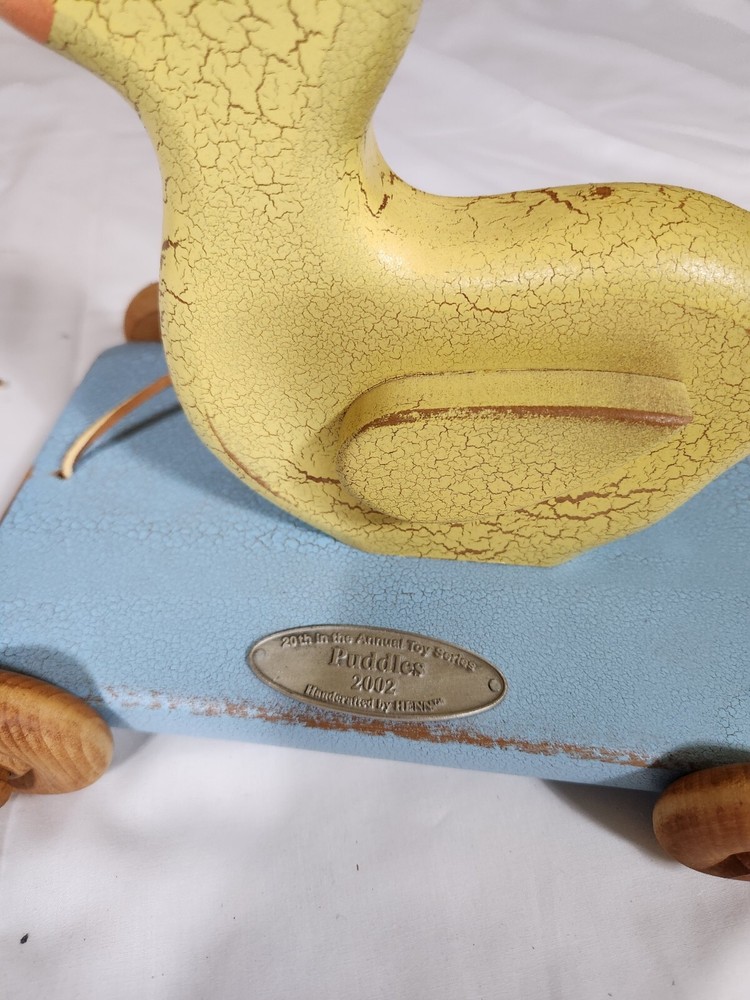 Henn Workshops "Puddles The Duck" 2002 Pull Toy