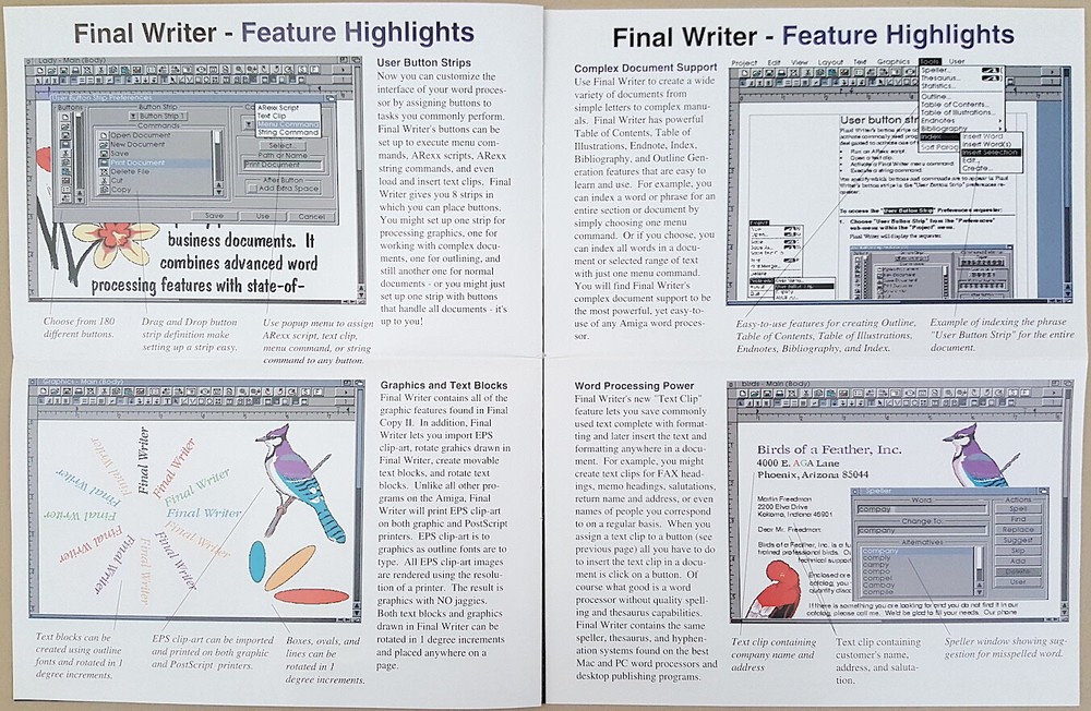 Final Writer Release 2 ©1994 SoftWood Word Processor for Commodore Amiga
