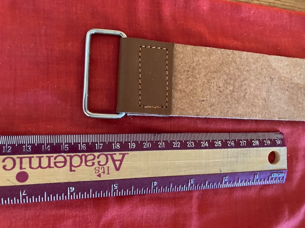 Straight razor strop sharpening strap barber leather new