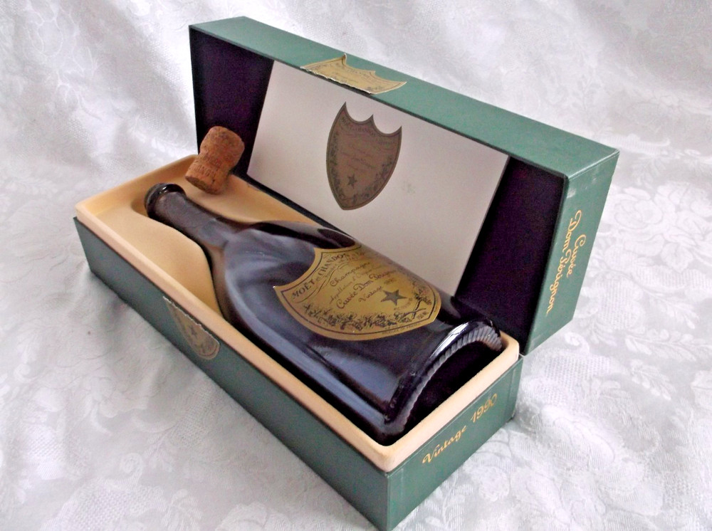 Cuvee Dom Perignon Vintage 1990 EMPTY Bottle with Original Box & Book