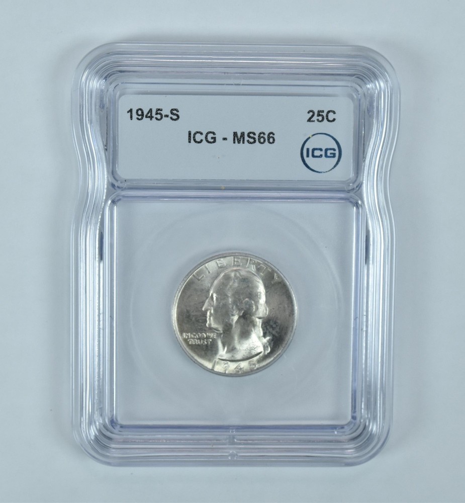 1945-S Washington Quarter MS66 ICG