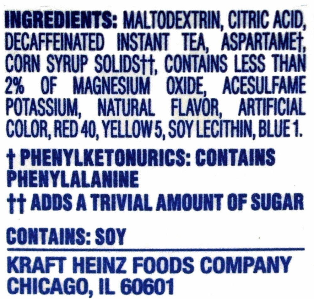 4 12-Quart Boxes Crystal Light Decaf Lemon Iced Tea Drink Mix