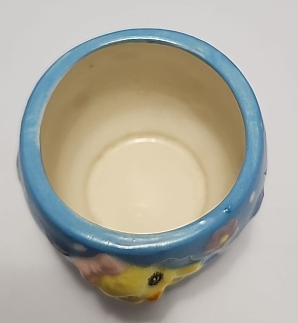 Ceramic Easter Egg Trinket Box Decor With Baby Chicks And Spring Flowers