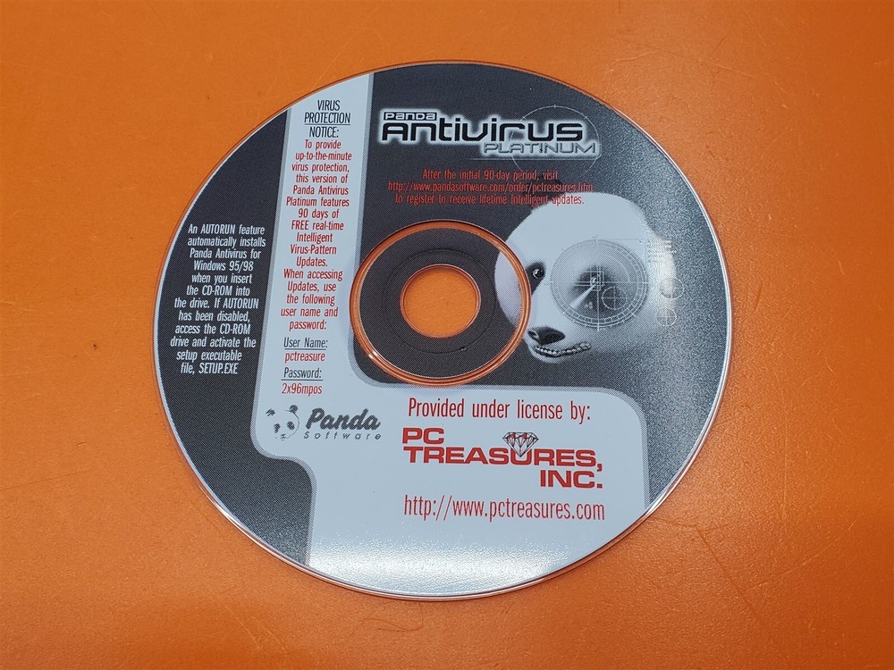 ⭐️⭐️⭐️⭐️⭐️ Panda Antivirus Platinum PC Treasures INC. Disc Only No Case
