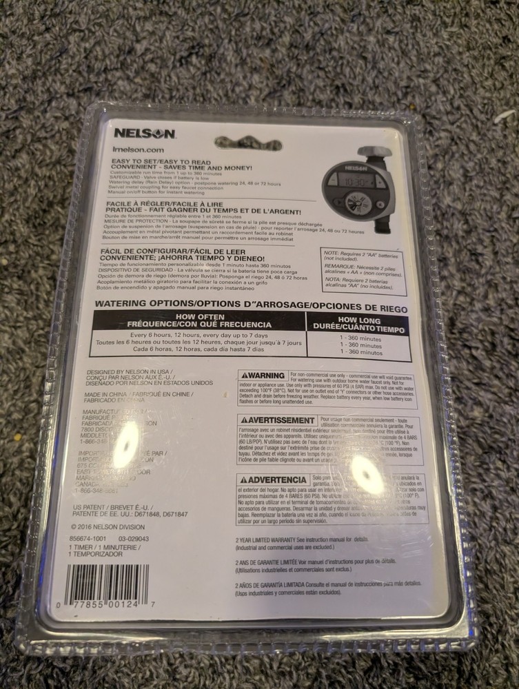 Nelson Single Outlet Electronic Water Timer 116306