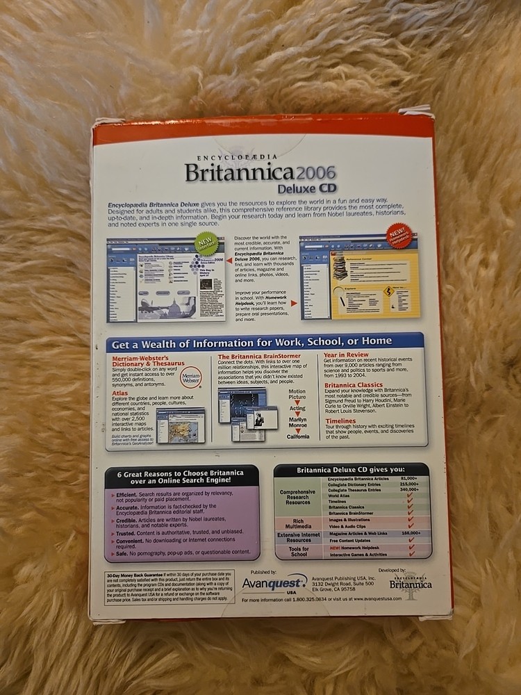 Encyclopedia Britannica 2006 Deluxe PC CD Rom Complete 3 Disc Set