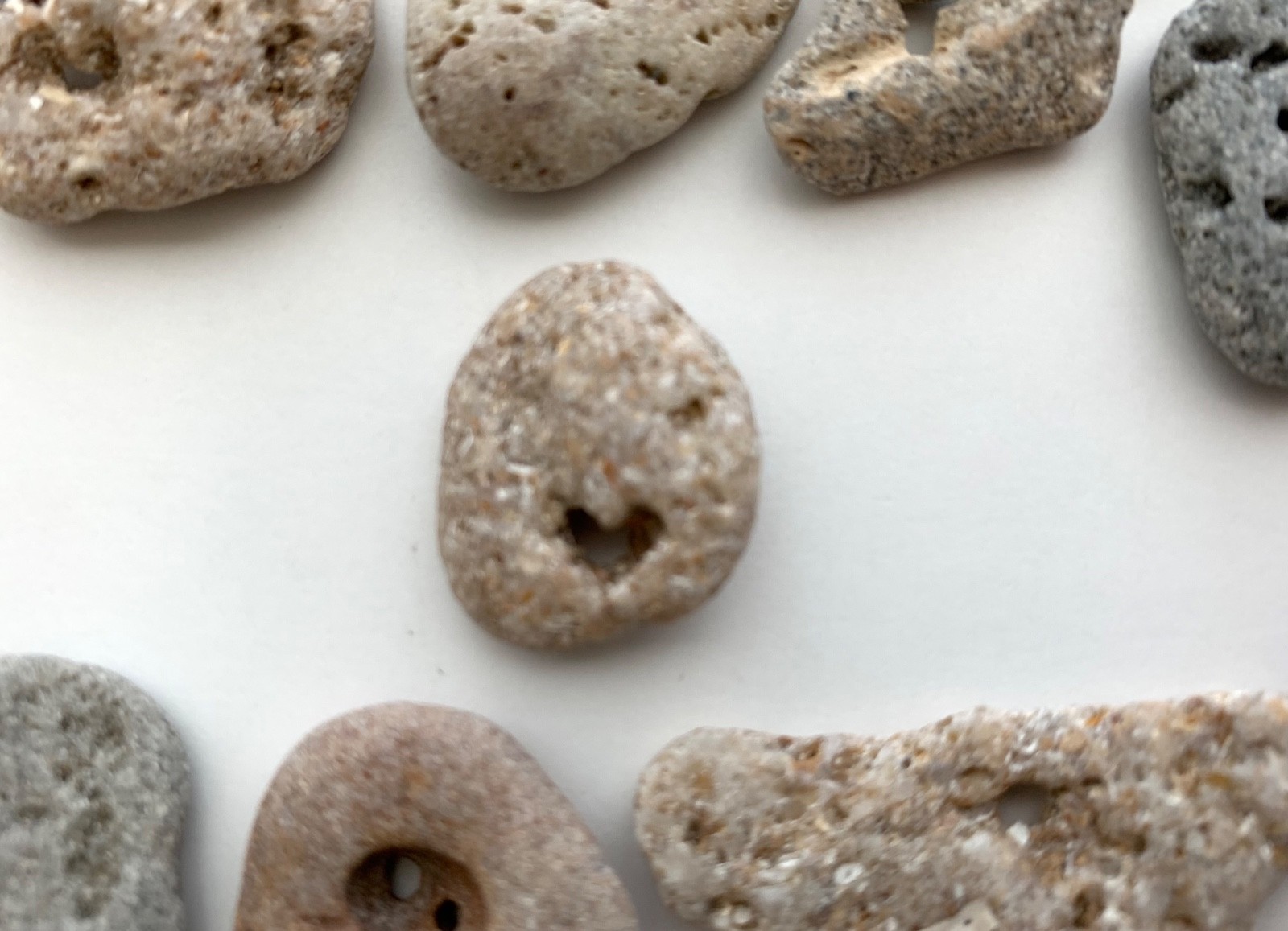 35 Adder Holey Beach Rocks Hag Stones Fairy Lucky Wish Magic Natural 1" #B2 US❤️