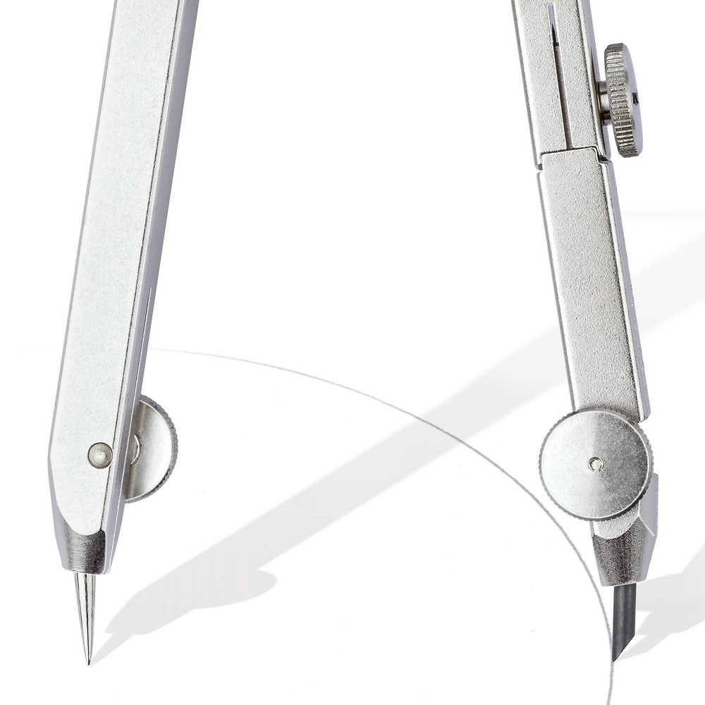 Comfort 4 Pc Metal 6" Quick Setting Compass Set for Drafting Geometry Art