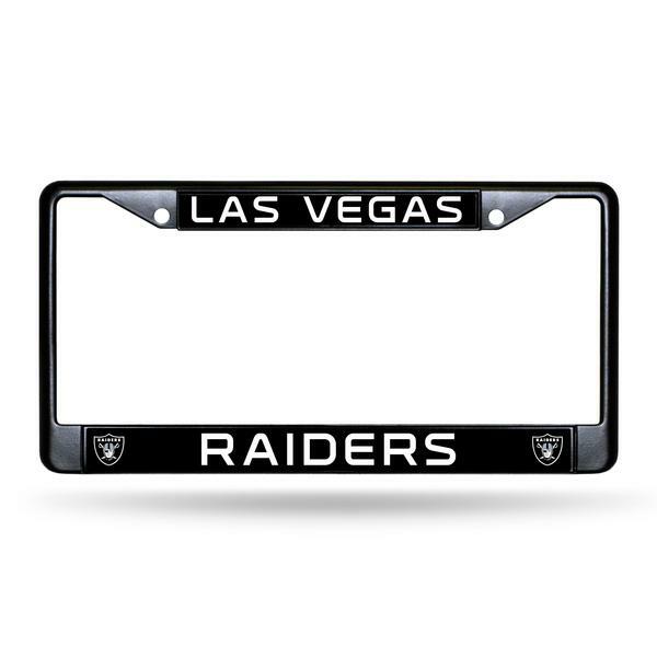 LAS VEGAS RAIDERS Authentic Metal BLACK License Plate Frame Auto Truck Car NFL