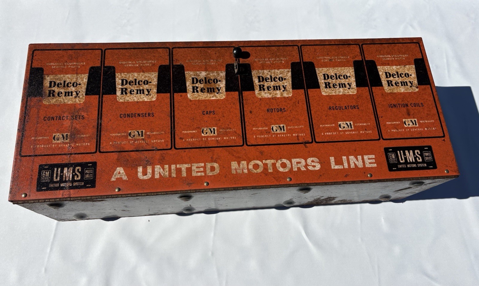 Vintage General Motors Delco Remy Ignition Parts Cabinet Dealer Man Cave