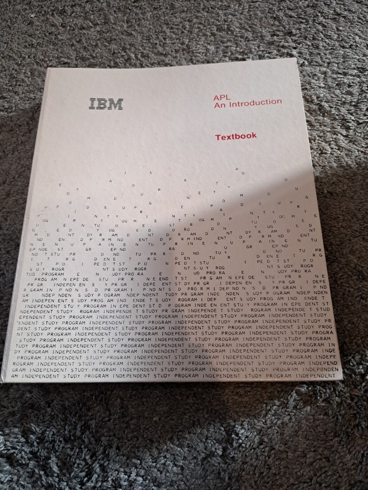 IBM APL an Introduction Textbook 1980 2nd Edition