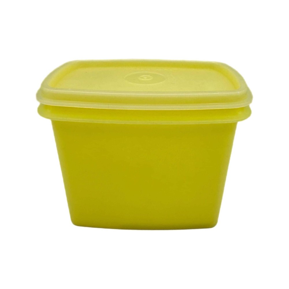Vintage Tupperware Yellow Rectangular Shelf Saver Container #1243 & Lid