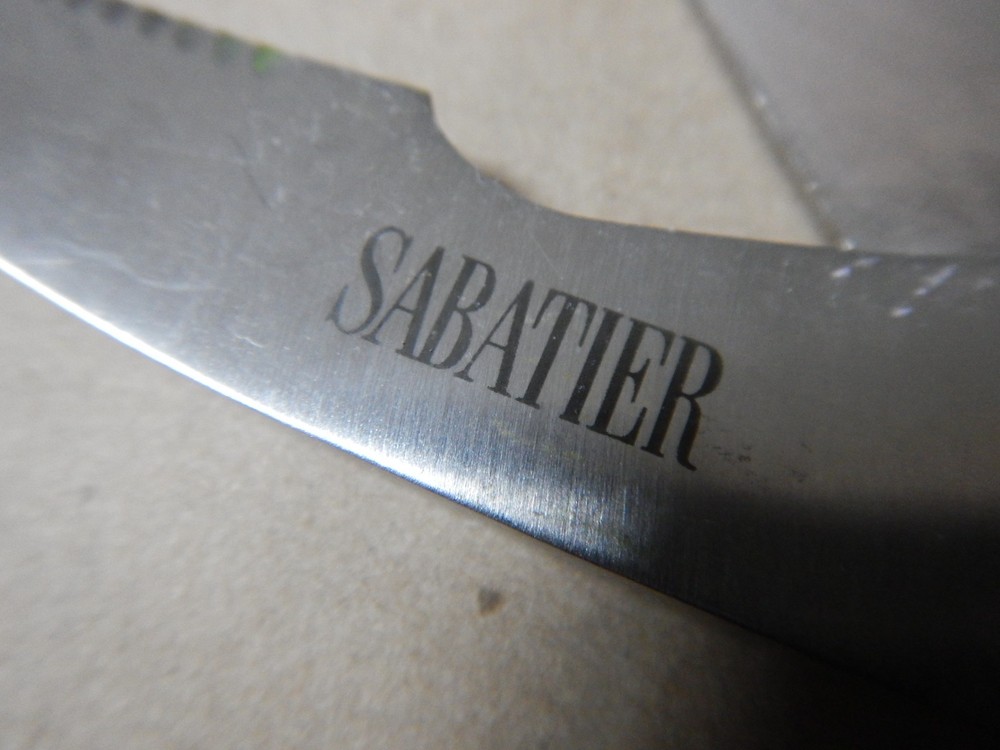 10" Sabatier Kitchen Multi Purpose Shears with Black spring loaded handles- nice