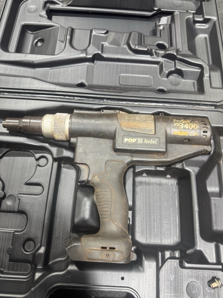 POP Avdel ProSet PB3400-NA Rivet Tool Dewalt Kit Tool & Case ONLY