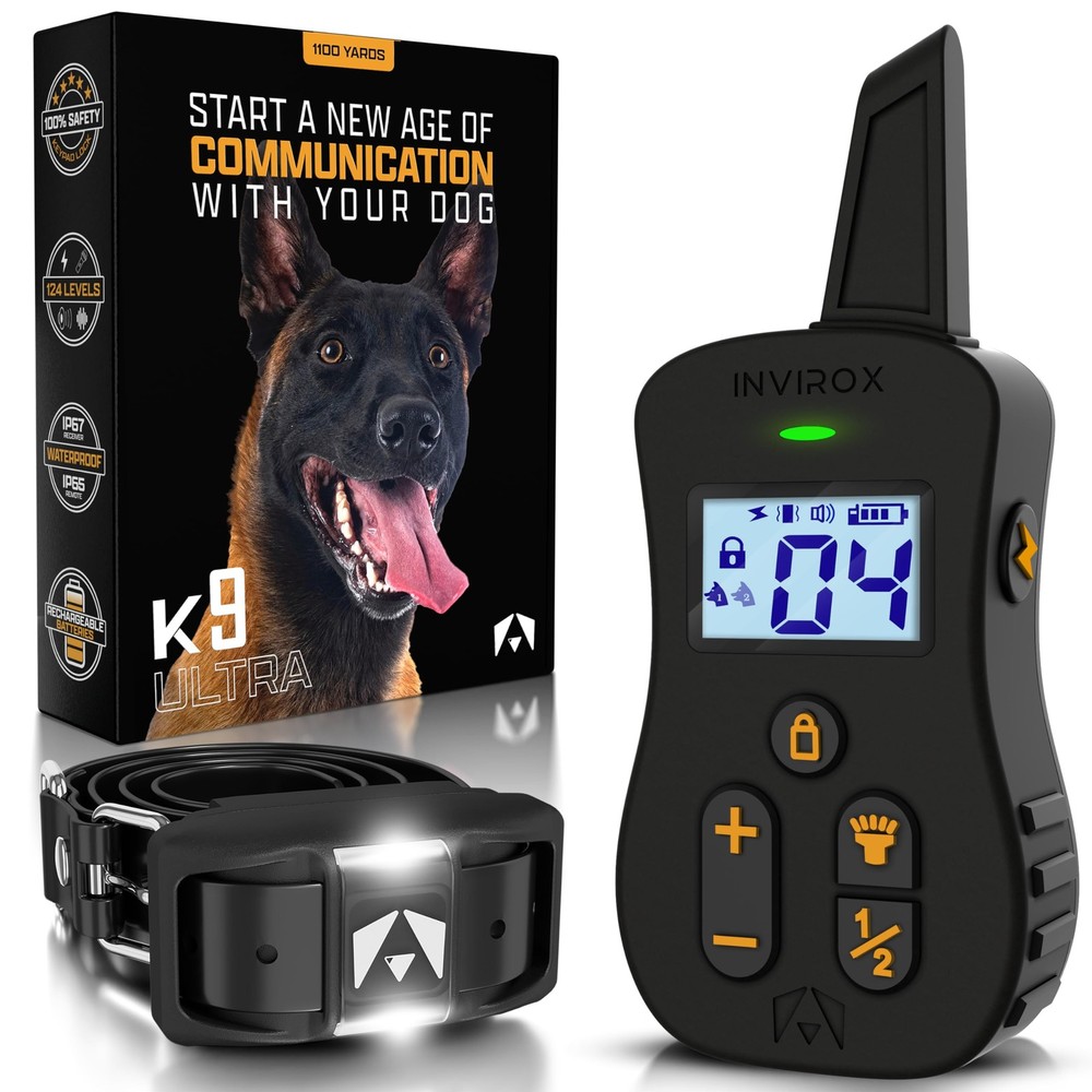 Ultimate Dog Training Collar 124 Levels, ¾ Mile Range, Waterproof E-Collar