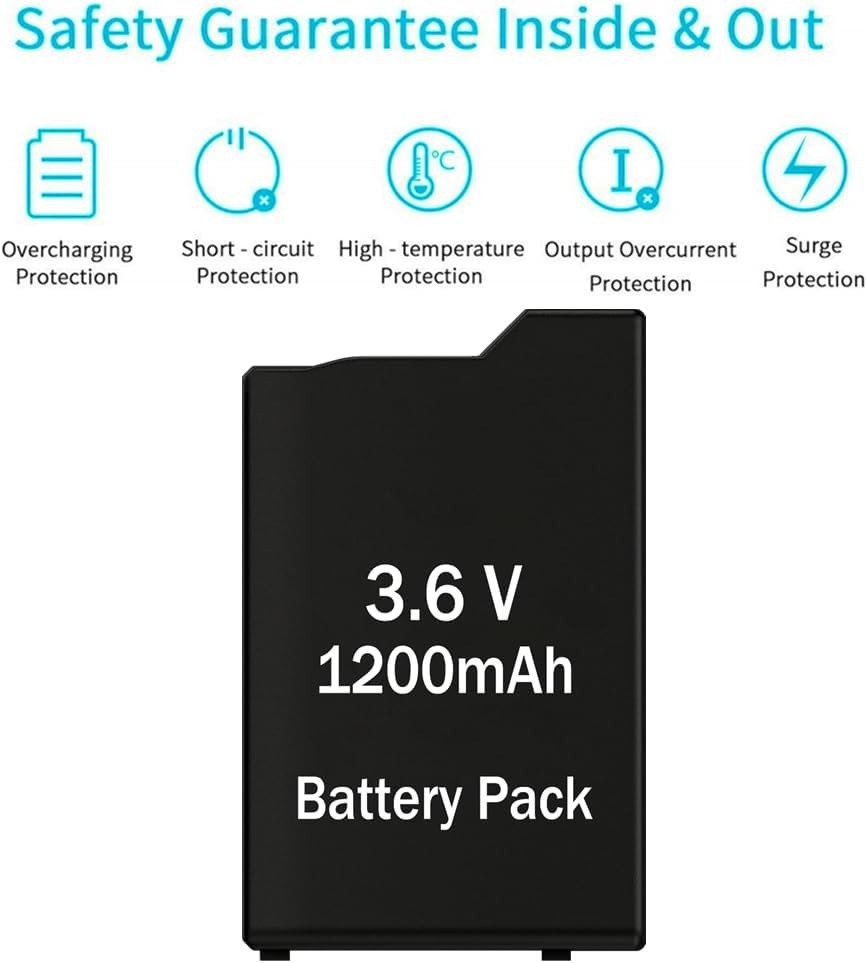 1200mAh 3.6V PSP Replacement Battery & Charger Cable - Ultimate Power Solution