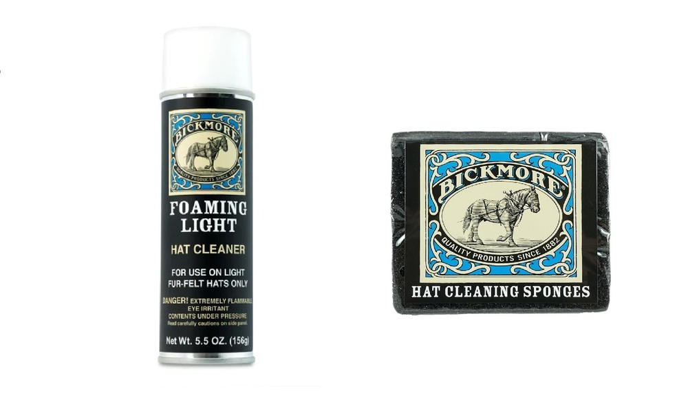 Bickmore Foaming Light Hat Cleaner & Hat Cleaning Sponges For Light Fur-Felt Hat