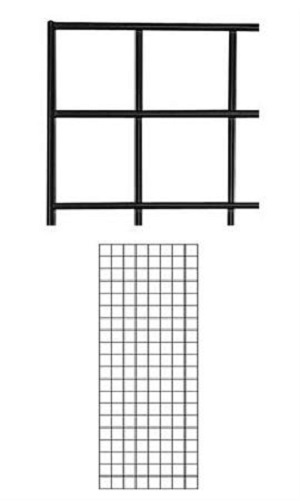 Gridwall Panel 2' x 5' Grid Wall Display Black Panel Steel Powder Coat