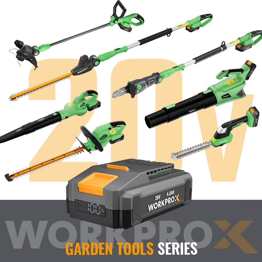 WORKPROX 20V Cordless String Trimmer Grass Cutter Auto Line Feed 2PCS Spool Line