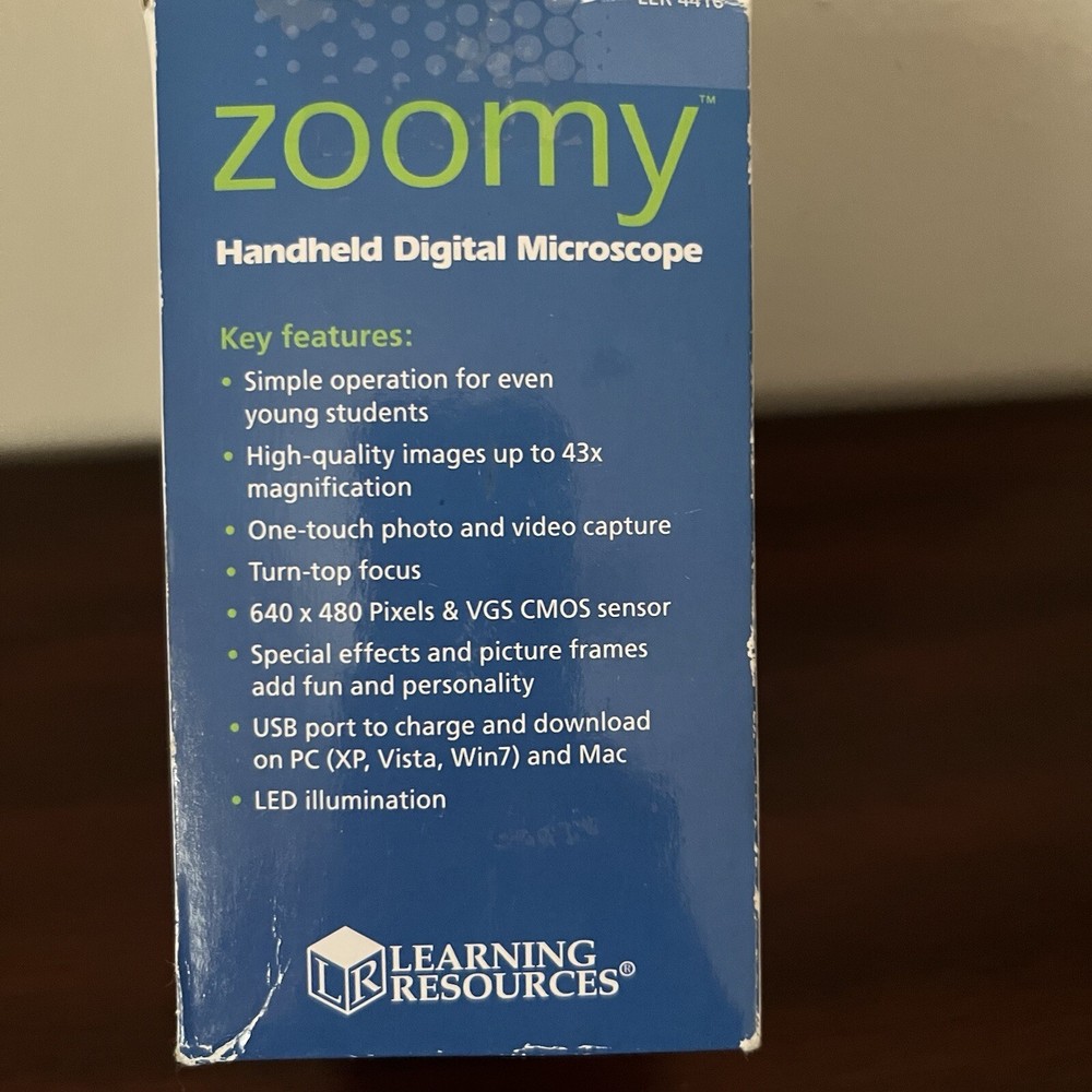 Zoomy By Learning Resources Handheld Digital Microscope - NIB - Never Opened