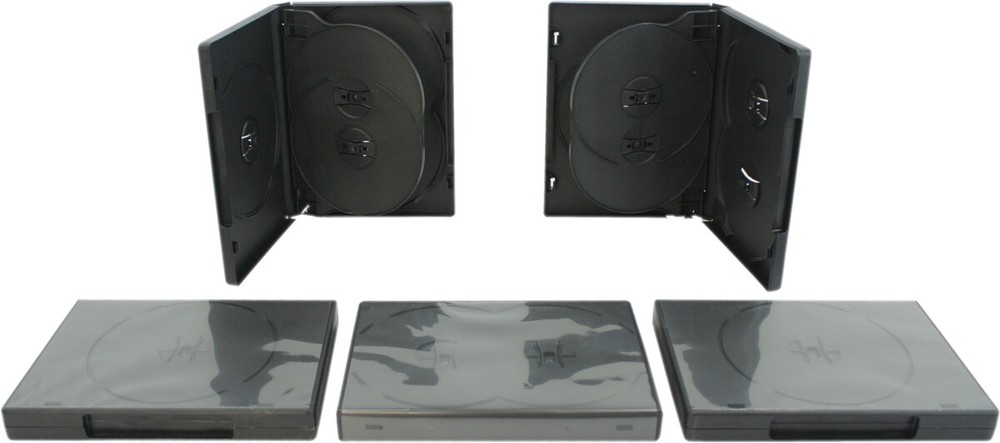 (5) 5-DVD Box Five Multi Set Replacement 22mm .87" Thick Chubby Disc #DV5R22BK