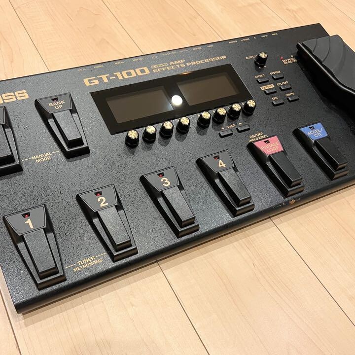BOSS GT-100 Multi-Effects Guitar Effect Pedal W/AC Adapter Test Completed
