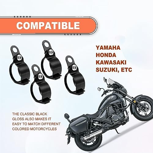 2 Pairs Aluminium Alloy Motorcycle Fork Indicator Brackets, Universal