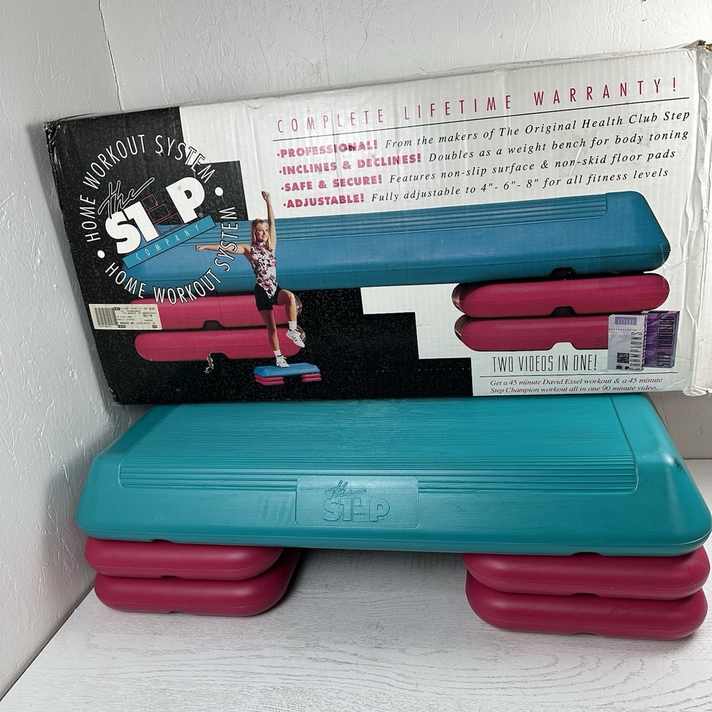 The Step Company Home Workout System Step Platform With 4 Risers 4” 6” 8”