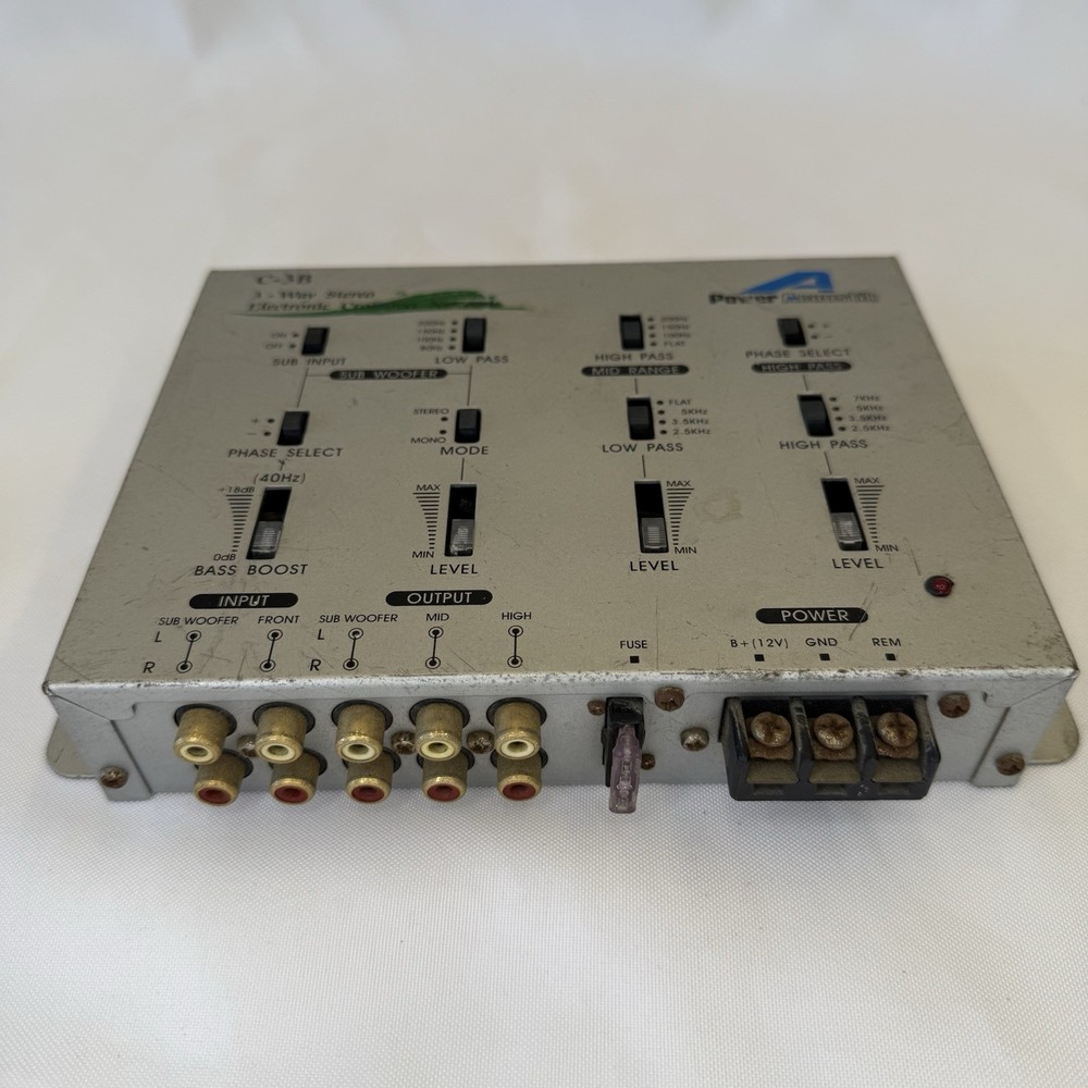 POWER ACOUSTIK 3-Way Stereo Electronic Crossover Network - Model C-3B NOT TESTED
