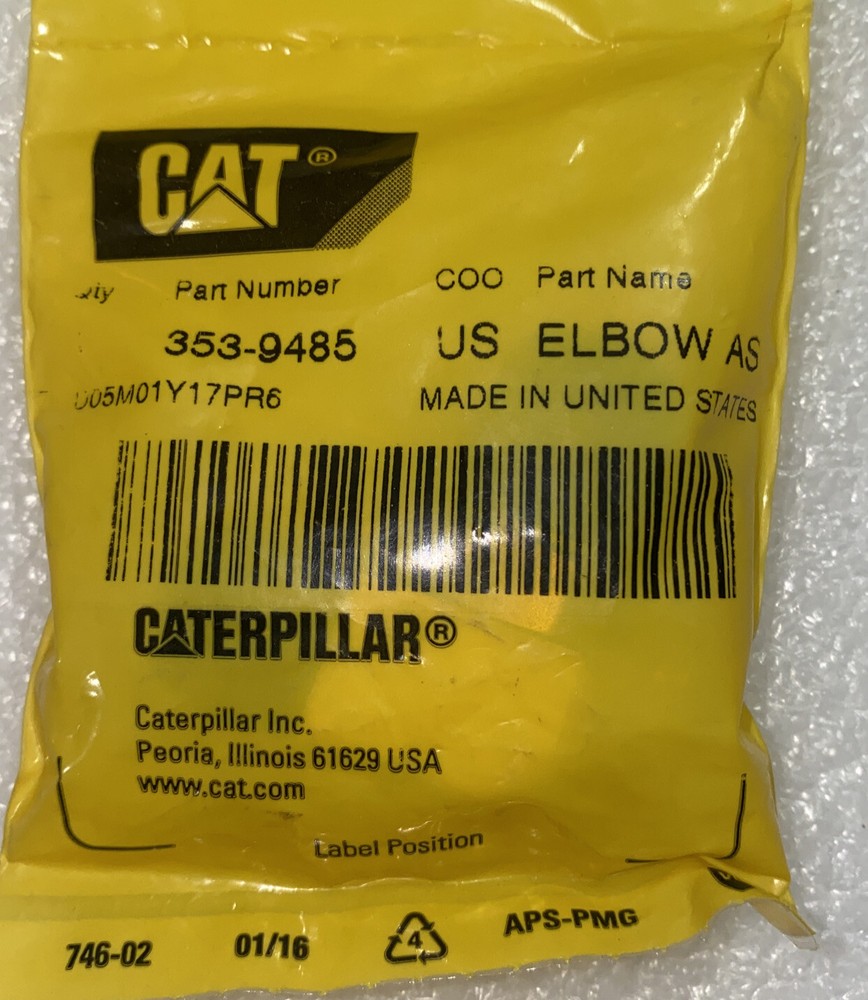 CAT 353-9485 Hydraulic Elbow Adapter