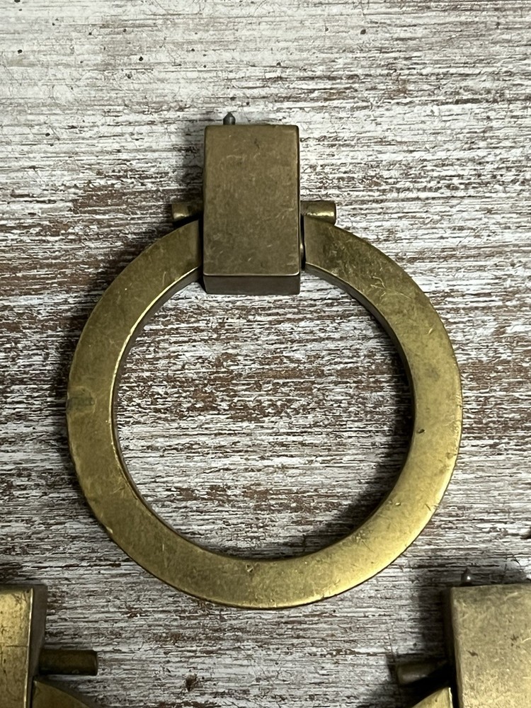 Robsjohn Gibbings Brass Ring Drawer Pulls A209 MCM 2” QTY 3