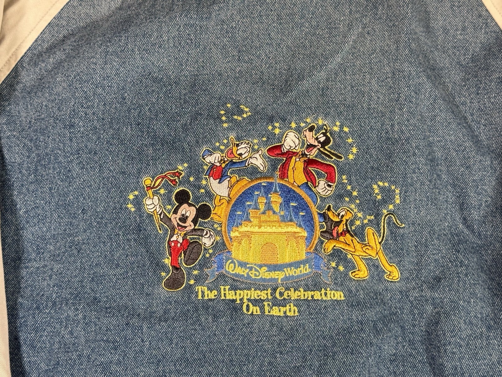 Vintage Walt Disney The Happiest Celebration On Earth Jacket Men’s Size XL Denim