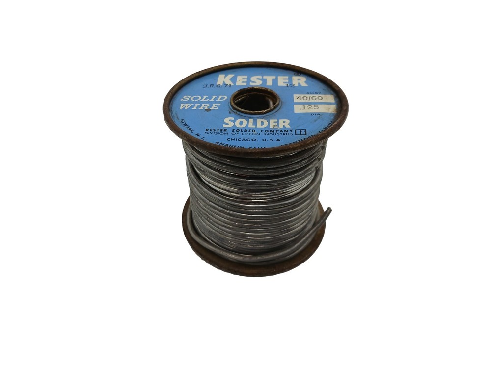 Kester Solid Core Solder 4 Pound 11 Ounce Roll .125 40/60