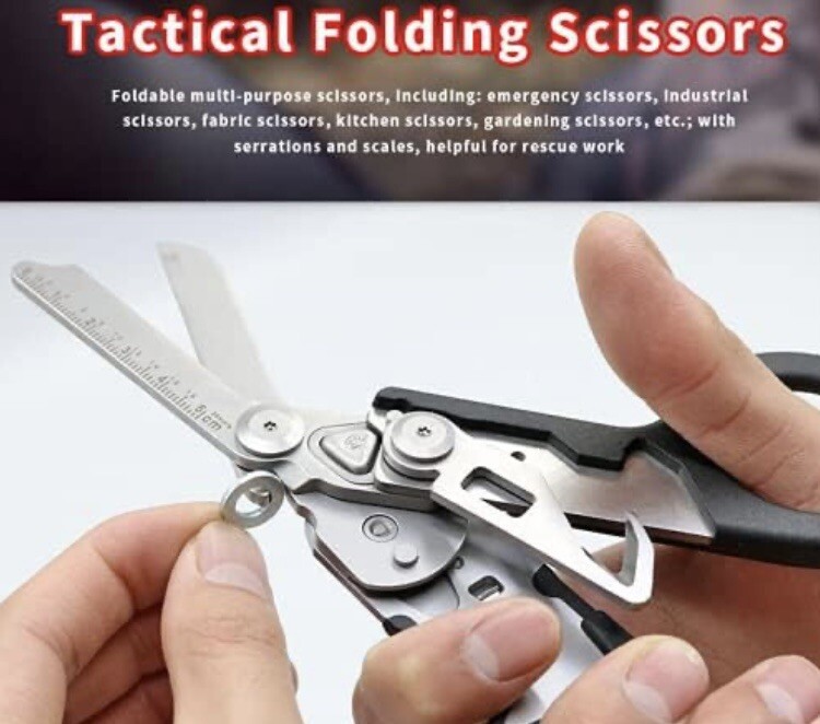 Raptor STYLE Tactical Multi Tool Rescue Shears Black